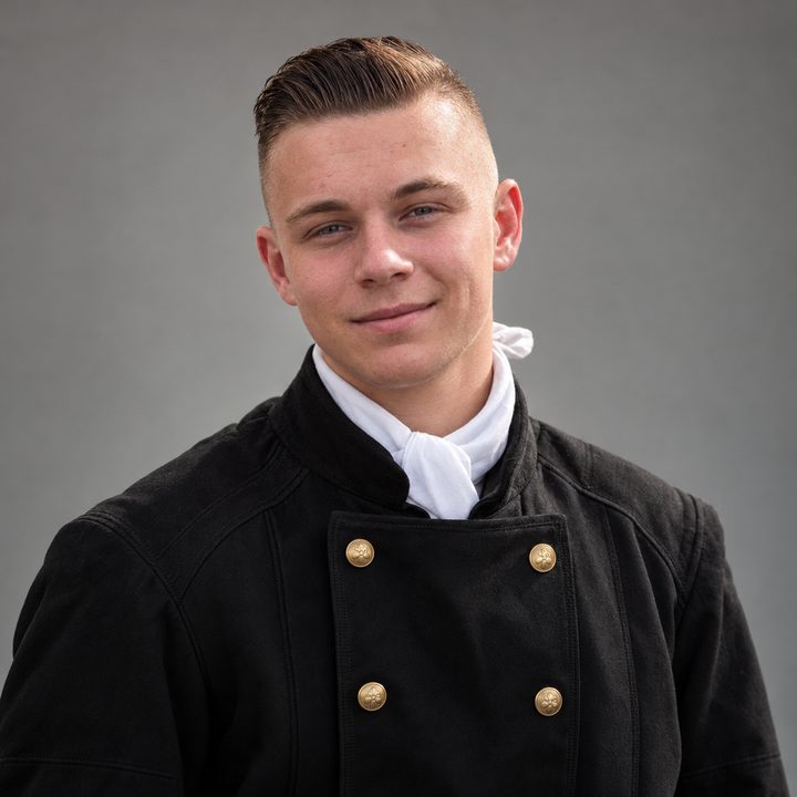 Porträt von Gabriel Disint in Kaminkehrer-Kluft